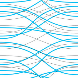 curve wavy lines seamless pattern repeat endless vector