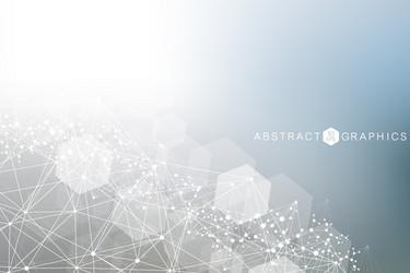 geometric abstract background with connected line vector