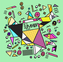 Triangle geometric forms for summer design event vector