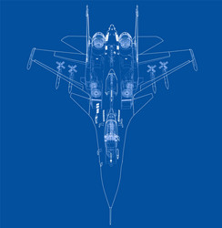 Fighter plane concept vector