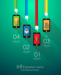 flat ui design concepts for unique infographics vector image