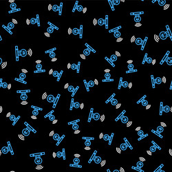 Line smart sensor system icon isolated seamless vector