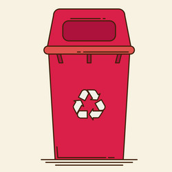 waste sorting garbage bin vector image