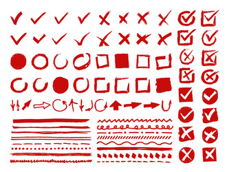 Free Vector  Check mark and cross hand drawn circles