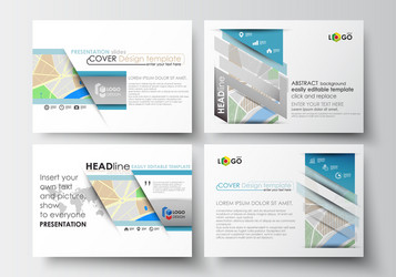 set of business templates for presentation slides vector image