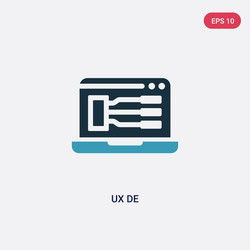 two color ux de icon from programming concept vector image