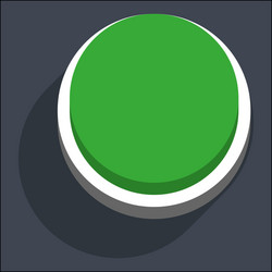 3d flat blank circle web internet button vector image