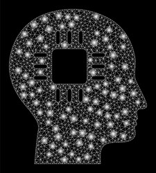 flare mesh carcass brain processor with vector image