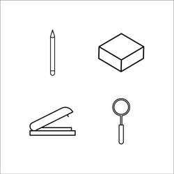 design and studio simple linear icon setsimple vector image
