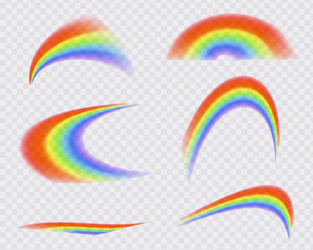 Realistic rainbow collection Royalty Free Vector Image