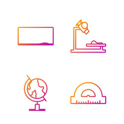 set line protractor grid for measuring degrees vector image
