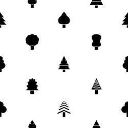 Tree seamless pattern background icon vector