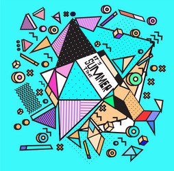 triangle geometric forms for summer design event vector image