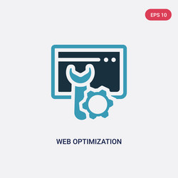 two color web optimization icon from programming vector image