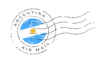 argentina postage mark national flag vector