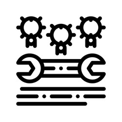 bug beetle coding system thin line icon vector image