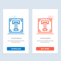 designer font path program text blue and red vector image