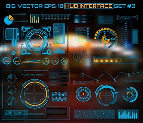 graphic touch user interface hud vector image