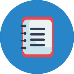 isolated data document flat block style icon vector image