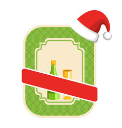 christmas winter and new year label icon vector