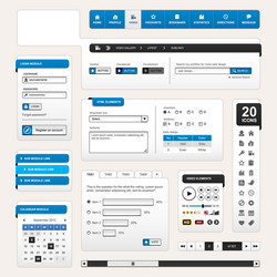 web design element template a set vector image