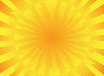 Yellow rays pop art comic style background retro vector