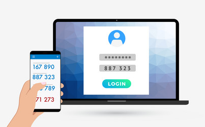 2-step authentication two steps verification code vector image