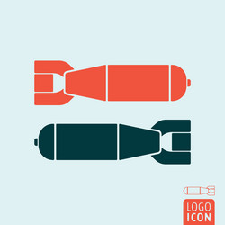 Bomb icon on white Royalty Free Vector Image - VectorStock