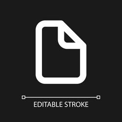 File pixel perfect white linear ui icon for dark vector