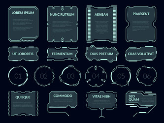 Hud elements set graphic abstract futuristic Vector Image
