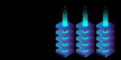 mainframe powered server high technology concept vector image