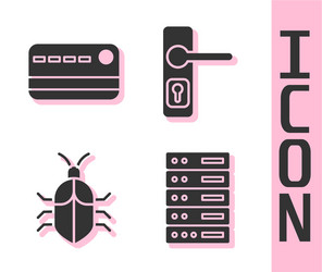 set server data web hosting credit card system vector image