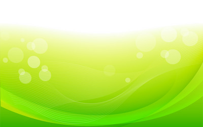 Smooth green wave abstract background with shapes vector
