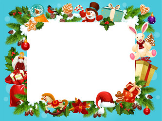 Christmas Holiday Frame Vector Image