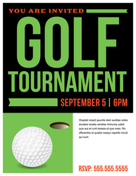 Golf Tournament Invitation Flyer Vector Image