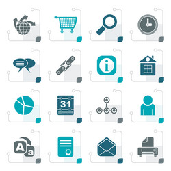 stylized web site internet and computer icons vector image