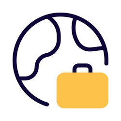 suitcase with security functions for global travel vector image