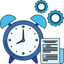 Alarm clock with document file vector