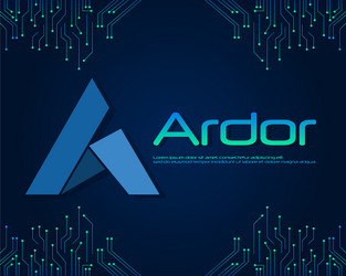 Ardor blockchain style background collection vector