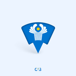 cis flag map pointer design with shadow vector image