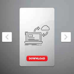 sync processing data dashboard arrows line icon vector image