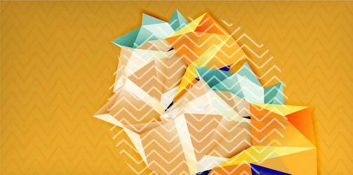 Triangular low poly background design vector