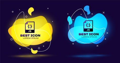 black js file document icon download button vector image