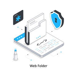 web folder isometric stock eps file vector image