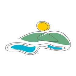 Pools icon logo design Royalty Free Vector Image
