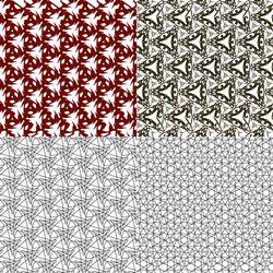 geometric patterns tiling set of abstract vintage vector image