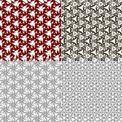 Geometric patterns tiling set of abstract vintage vector