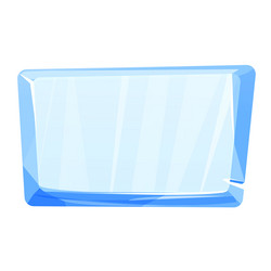 ice button frozen frame level menu in cartoon vector