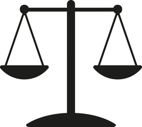 Justice Scales Icon vector