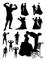 people silhouette Vector Image